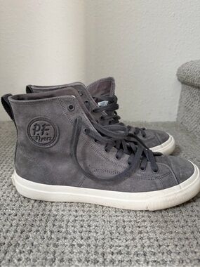 P.F. Flyers Charcoal Suede High-Top Sneakers